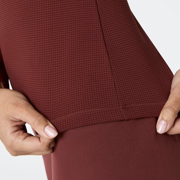 Figs Waffle Longsleeve Underscrub in Walnut, Size Small - Picture 5 of 11